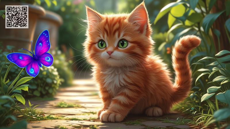 Рудий кіт Муркотик рахує до одного