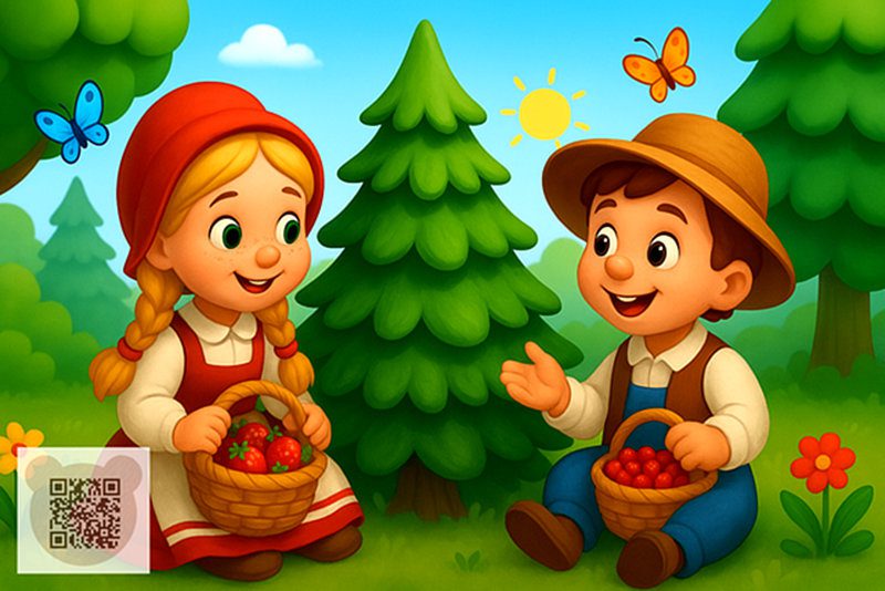 Андерсен сказка Ель читать с картинками: елочка растет в лесу