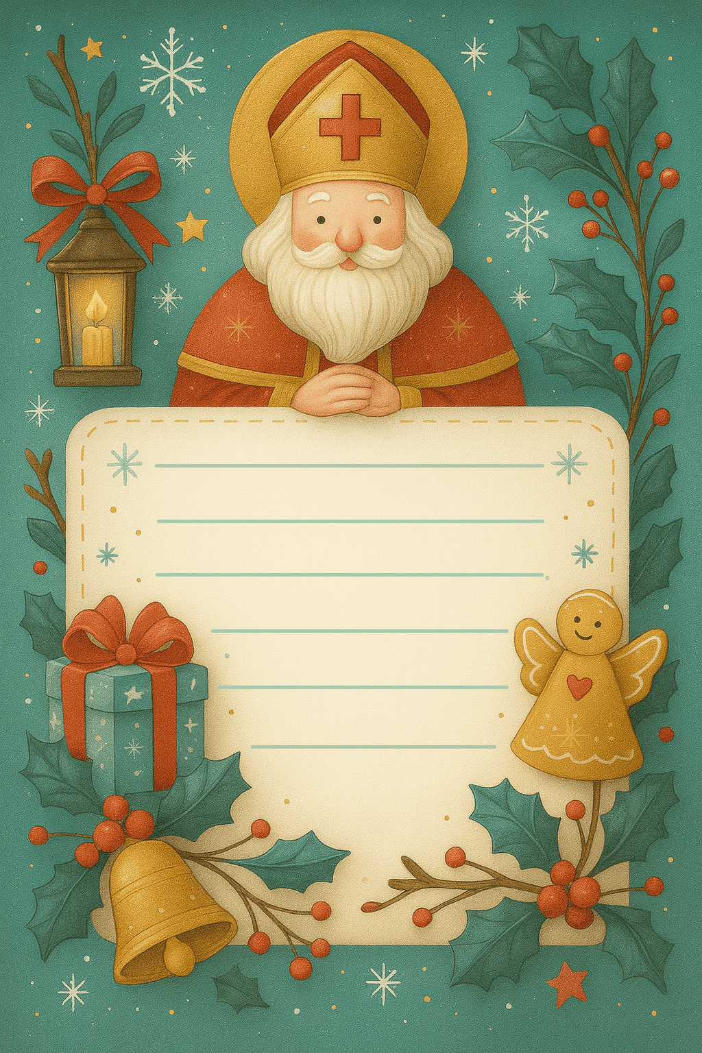 Шаблон письма Святому Николаю