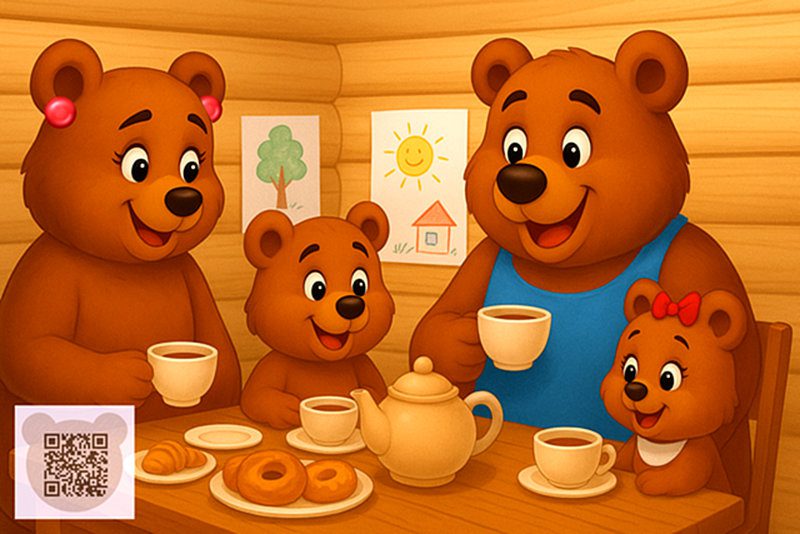 Зимова казка: чотири ведмеді та Святий Миколай