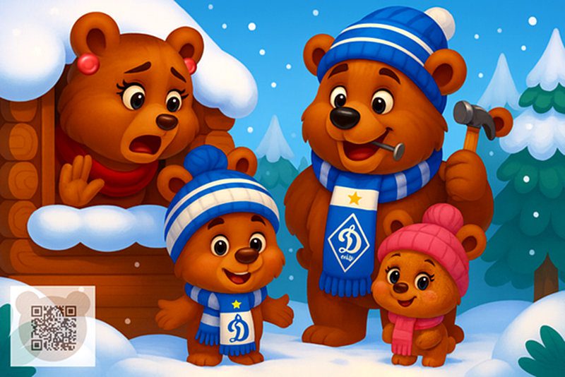 Зимова казка: чотири ведмеді та Святий Миколай