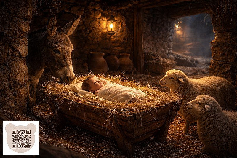 Тварини зігрівають маленького Ісус в яслах вертепу: про свято Різдва Христового для дітей