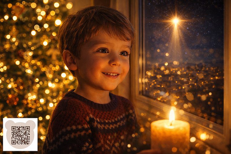 Як розказати про Різдво Христове дітям? Сучасний хлопчик дивиться на Віфлеємську зірку