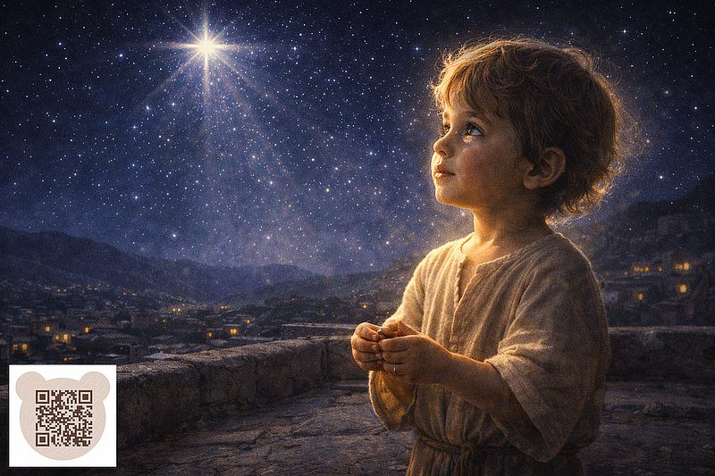 П'ятирічний Ісус дивиться на різдвяну зірку: нова різдвяна казка-правда для дітей
