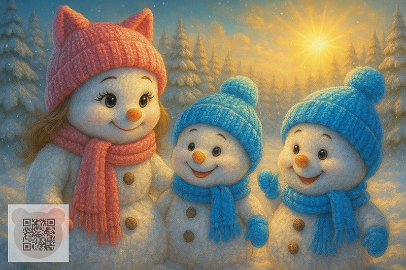 Сніговики-хлоп'ятуси Сніжана, Грудик та Лютник придумали сюрприз Сніговики-хлоп'ятуси Сніжана, Грудик та Лютник придумали сюрприз