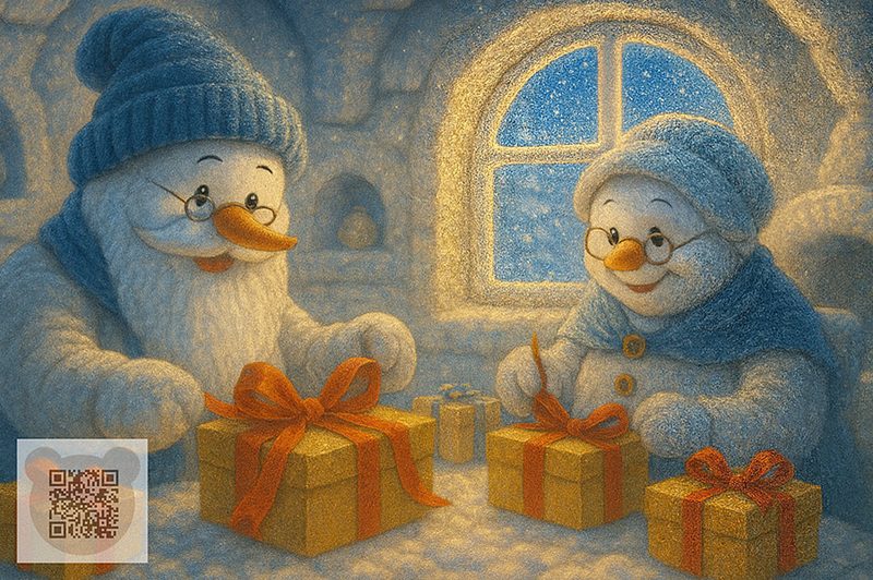 Читайте новорічну казку про те, як сніговики дідус Снігус і бабуса Хуртожина готують подарунки до нового року Сніговики дідус Снігус і бабуса Хуртожина готують подарунки до нового року