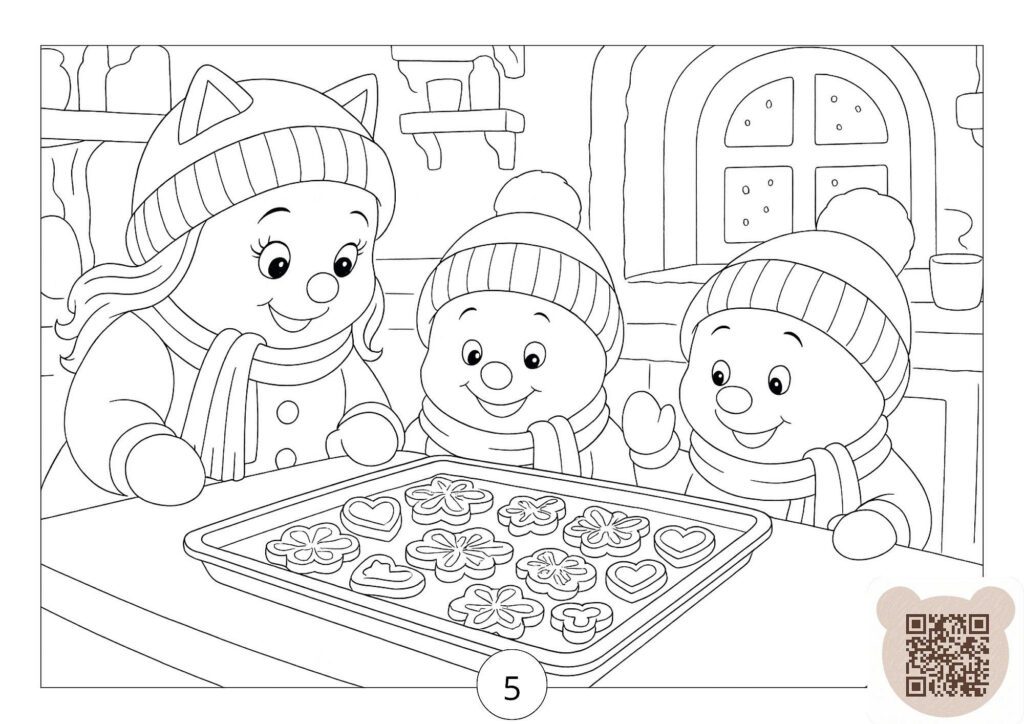 New Year's coloring page New Year in Snowopolis 2026 download free online