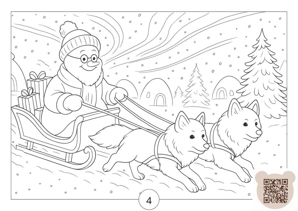 New Year's coloring page New Year in Snowopolis 2026 download free online