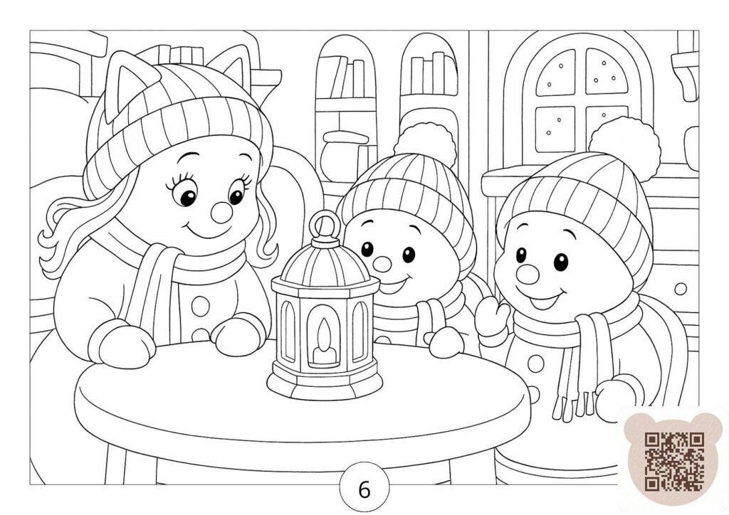 New Year's coloring page New Year in Snowopolis 2026 download free online