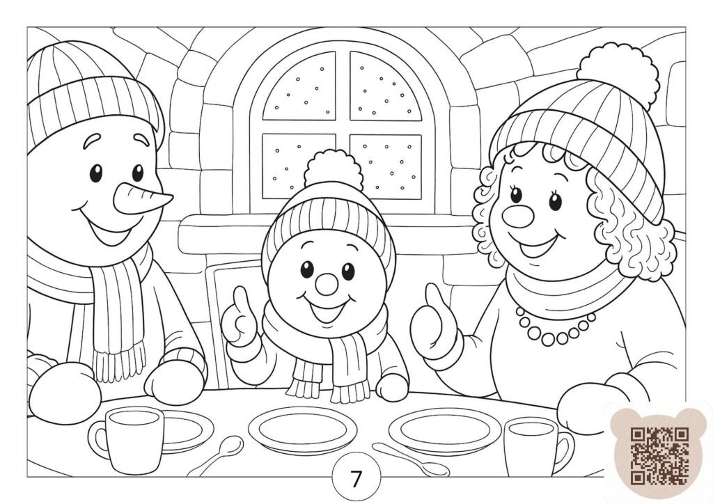 New Year's coloring page New Year in Snowopolis 2026 download free online
