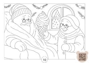 Скачати безплатно PDF, JPG розмальовку про новий рік 2026 до казки Снігополіс