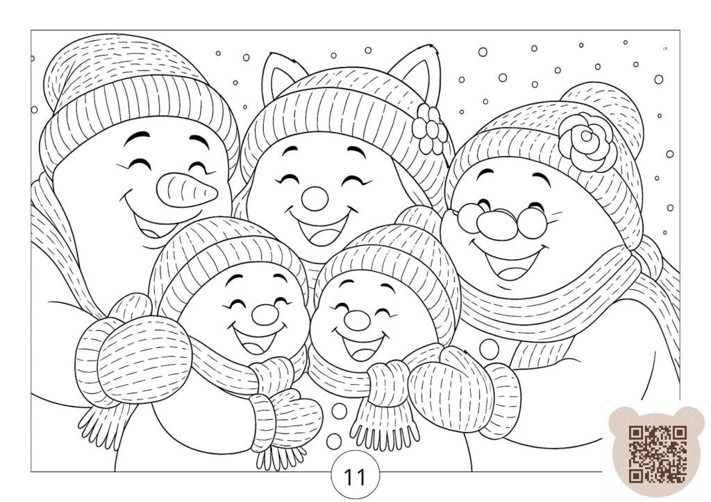 New Year's coloring page New Year in Snowopolis 2026 download free online