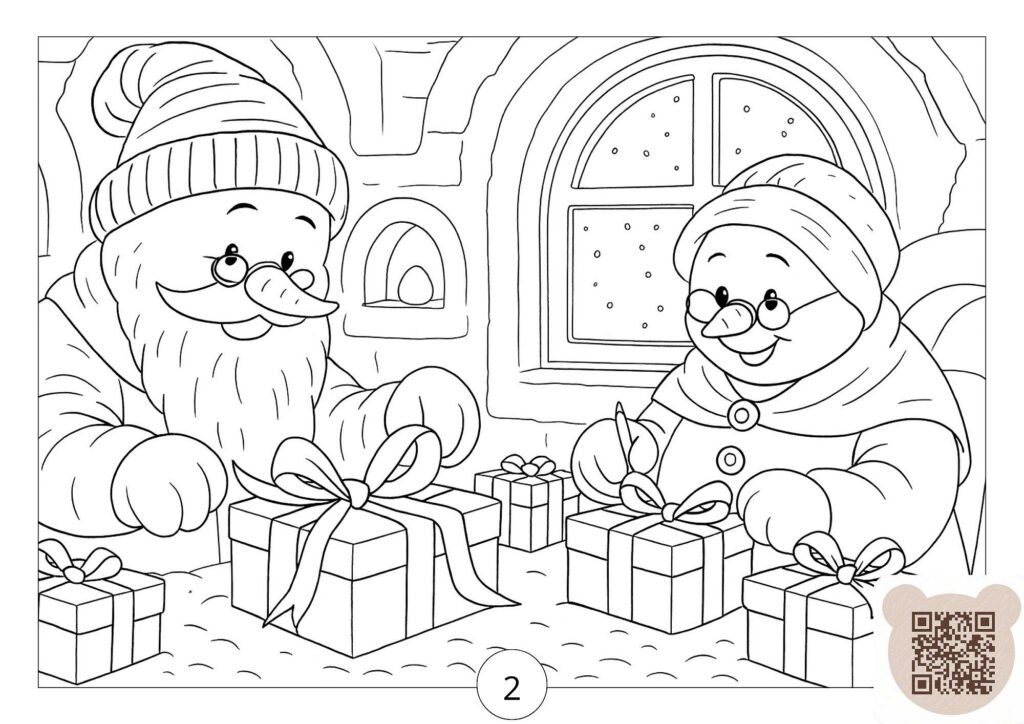 New Year's coloring page New Year in Snowopolis 2026 download free online