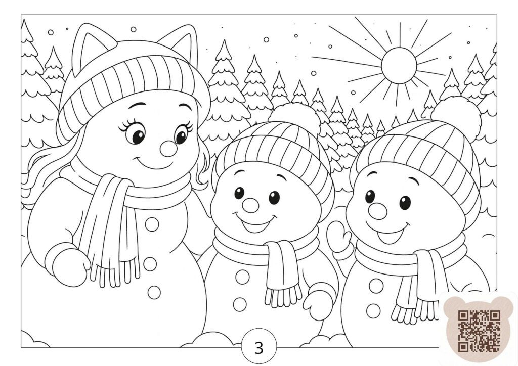 New Year's coloring page New Year in Snowopolis 2026 download free online