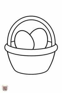 Проста розмальовка великоднього яйця для дітей 1 року, контур для друку.
