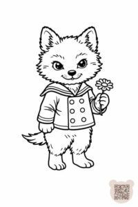 Розмальовка до повчальної казки про вовченя Вальтера: завантажити безкоштовно розмальовки для дітей 4, 5, 6 років зі змістом про ввічливість і манери.