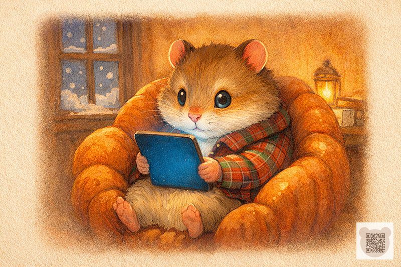 Дуже коротка казка зі змістом про хом’яка Хомку і планшет: повчальна ілюстрація для дітей про шкоду ґаджетів і хорошу поведінку.