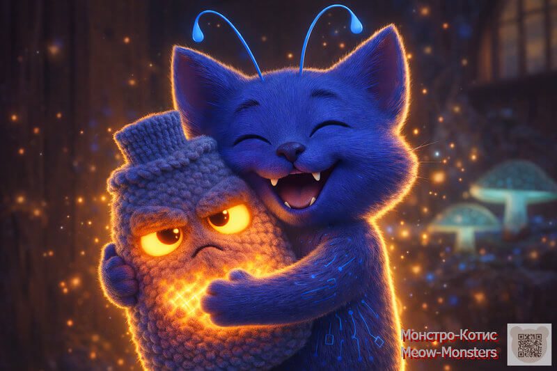 A gentle warming method to relax children’s legs: a therapeutic bedtime story from MeowMonsters. Misty Murr holding a warm heating pad — a therapeutic story about restless legs in children and what helps a child fall asleep at night.